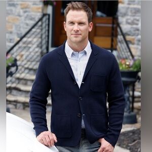 Westport Black navy Button-Up 3 Pocket Blazer Men's